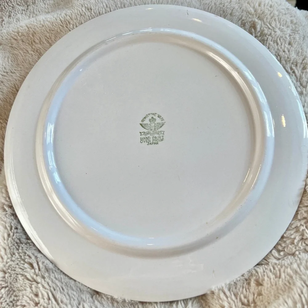 Eagle Brand Ironstone Ware Hand‎ Painted Fruit/Wine Serving Plate